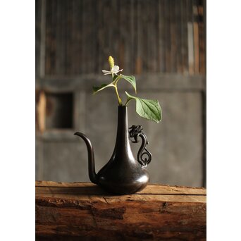 古銅水滴 一輪挿し　M223 