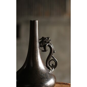 古銅水滴 一輪挿し　M223 