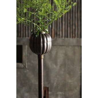 菊型 鉄燭台 花器　M224