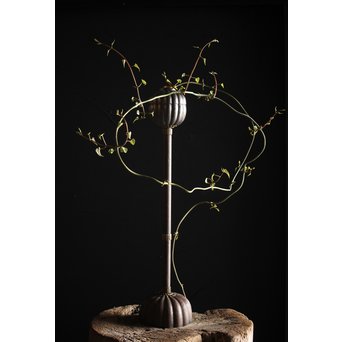 菊型 鉄燭台 花器　M224 