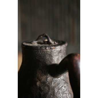 古鉄 唐木手鉄瓶　M226 