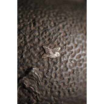 亀文堂 波千鳥 楼閣山水銀象嵌 鉄瓶 湯沸　M227 