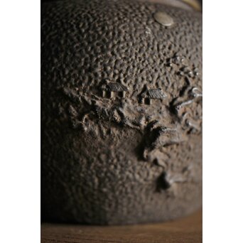 亀文堂 波千鳥 楼閣山水銀象嵌 鉄瓶 湯沸　M227 