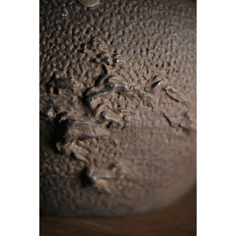 亀文堂 波千鳥 楼閣山水銀象嵌 鉄瓶 湯沸　M227 