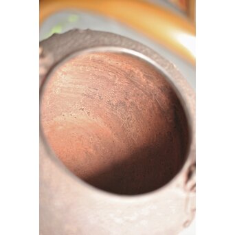 亀文堂 波千鳥 楼閣山水銀象嵌 鉄瓶 湯沸　M227 