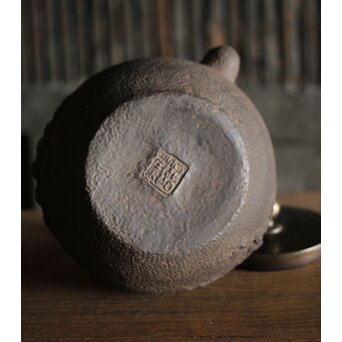 亀文堂 波千鳥 楼閣山水銀象嵌 鉄瓶 湯沸　M227 