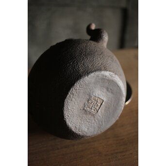 亀文堂 波千鳥 楼閣山水銀象嵌 鉄瓶 湯沸　M227 