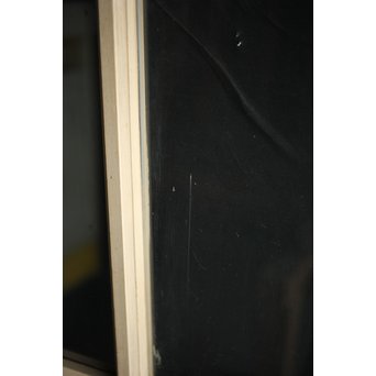 アンティーク白いガラス戸　D182 