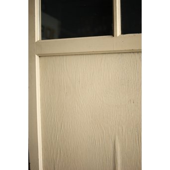 アンティーク白いガラス戸　D182 