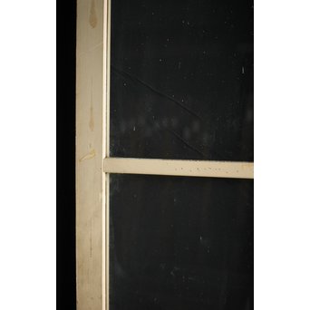 アンティーク白いガラス戸　D182 