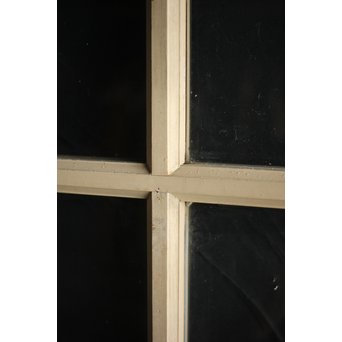 アンティーク白いガラス戸　D182 