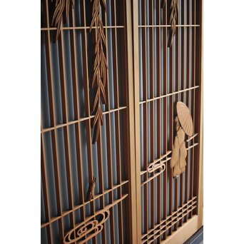 小野道風 柳に蛙 書院 4枚1組　R0028Y 