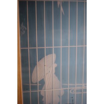 小野道風 柳に蛙 書院 4枚1組　R0028Y 