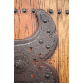 総欅 大金具板蔵戸　W004Y 