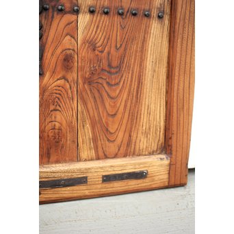 総欅 大金具板蔵戸　W004Y 