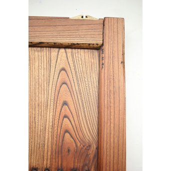 総欅 大金具板蔵戸　W004Y 