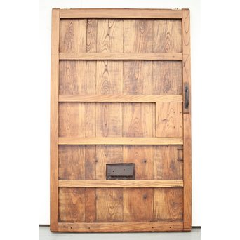 総欅 大金具板蔵戸　W004Y 