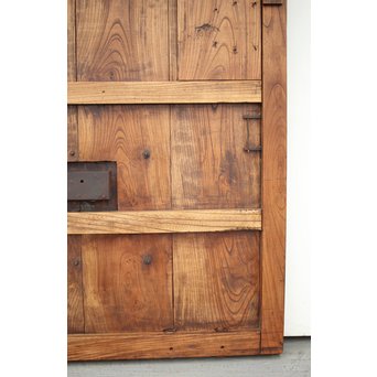 総欅 大金具板蔵戸　W004Y 