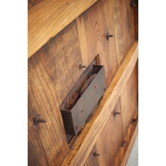 総欅 大金具板蔵戸　W004Y 