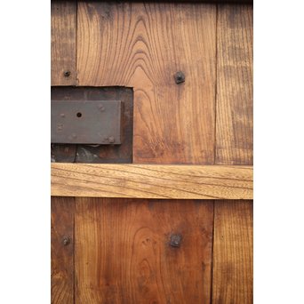 総欅 大金具板蔵戸　W004Y 