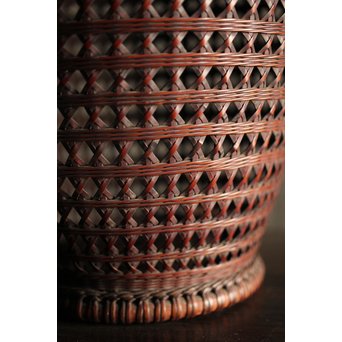 初代 前田竹房斎 竹編籠　U223 