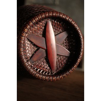 初代 前田竹房斎 竹編籠　U223 