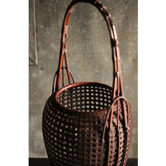 初代 前田竹房斎 竹編籠　U223 