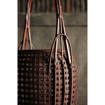 初代 前田竹房斎 竹編籠　U223 