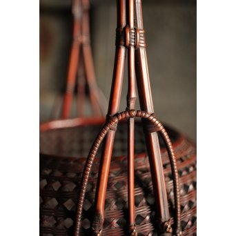 初代 前田竹房斎 竹編籠　U223 