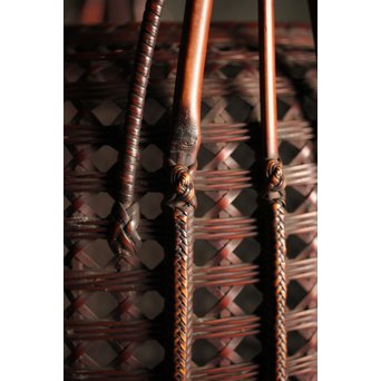 初代 前田竹房斎 竹編籠　U223 