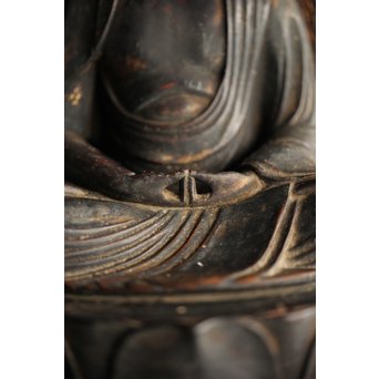 仏教美術 木彫阿弥陀如来坐像　X248 