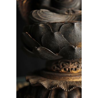 仏教美術 木彫阿弥陀如来坐像　X248 