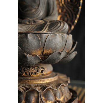 仏教美術 木彫阿弥陀如来坐像　X248 