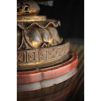 仏教美術 木彫阿弥陀如来坐像　X248 