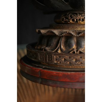 仏教美術 木彫阿弥陀如来坐像　X248 