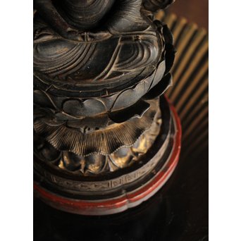 仏教美術 木彫阿弥陀如来坐像　X248 