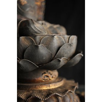 仏教美術 木彫阿弥陀如来坐像　X248 