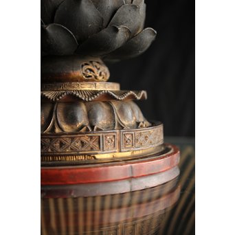 仏教美術 木彫阿弥陀如来坐像　X248 