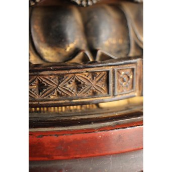 仏教美術 木彫阿弥陀如来坐像　X248 