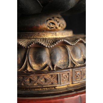 仏教美術 木彫阿弥陀如来坐像　X248 