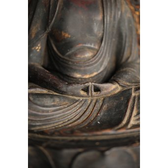 仏教美術 木彫阿弥陀如来坐像　X248 