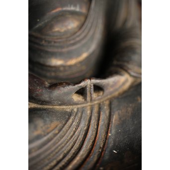 仏教美術 木彫阿弥陀如来坐像　X248 