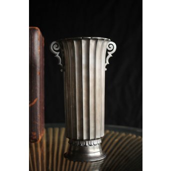 李王家 朝鮮美術 銀記念花瓶 共箱　M228 