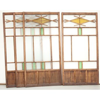 ダイア窓の色ガラス戸 4枚1組　GD1304Y