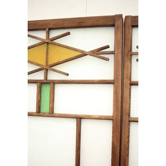 ダイア窓の色ガラス戸 4枚1組　GD1304Y 