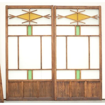ダイア窓の色ガラス戸 4枚1組　GD1304Y 