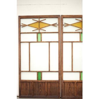 ダイア窓の色ガラス戸 4枚1組　GD1304Y 