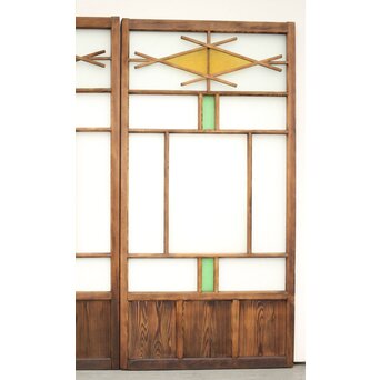 ダイア窓の色ガラス戸 4枚1組　GD1304Y 