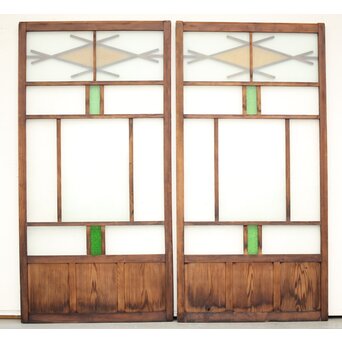 ダイア窓の色ガラス戸 4枚1組　GD1304Y 