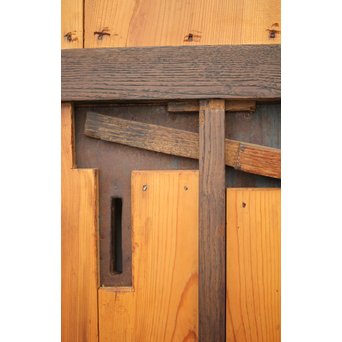 栗と欅の格子蔵戸　W009Y 